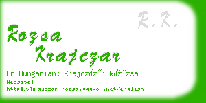 rozsa krajczar business card